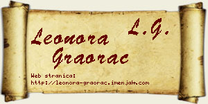 Leonora Graorac vizit kartica